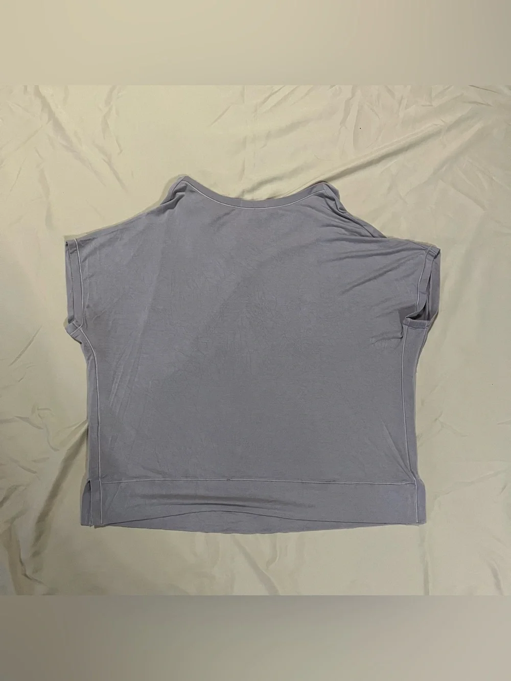 Athleta Gray Cowl Neck Oversized Tee Short Sleeve Top Size Large - Picture 4 of 5